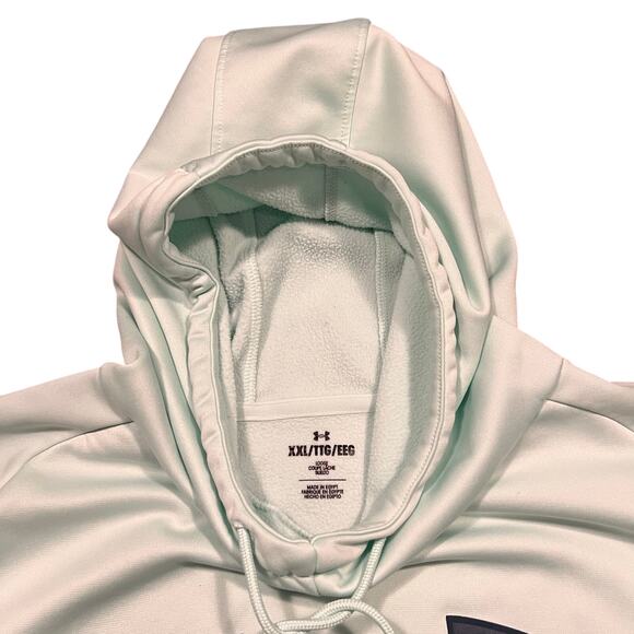 Under Armour Pale Green Blue Logo Loose Fit Pullover Hoodie Womens Size XXL - Picture 7 of 9